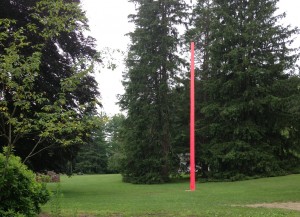“The Nothing Before Something,”2013, pole, paint