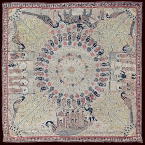 Kantha with Krishna imagery, Undivided Bengal, 19th century, Kramrisch Collection, PMA