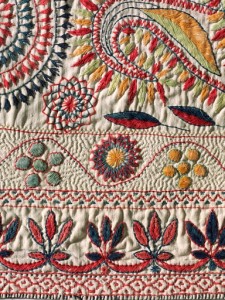 Detail, border motifs of Kantha from Khulna District, 2nd half of the 19th century, Kramrisch Collection, PMA 
