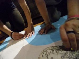 NERD Island pinning fabric for wench dresses