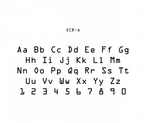 OCRA Typeface