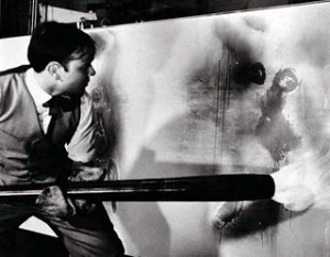 Yves Klein creating FC1 19611