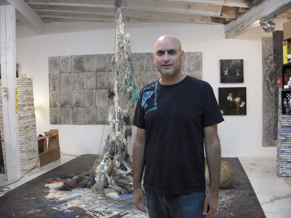 Antonio Puri in his North Philadelphia studio