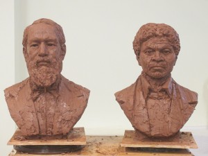 Ken Lum, clay model for "The Space Between Scott and Plessy," 2013. Clay, dimensions variable. Photo by Arthur Cheng.