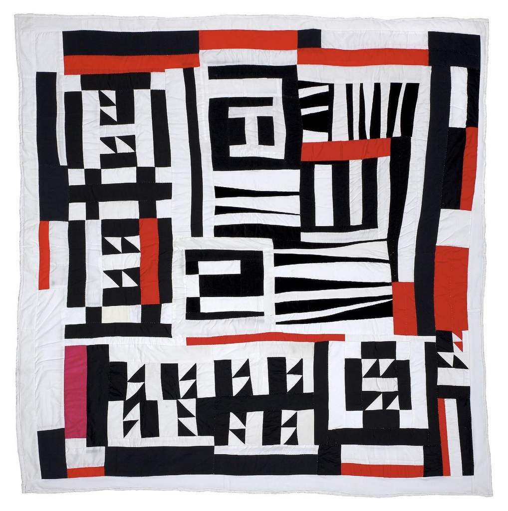 Mary Lee Bendolph (American, born 1935), Blocks, strips, strings, and half squares, 2005. Cotton, 84 x 81 inches. Collection of the Tinwood Alliance. Photo: Stephen Pitkin, Pitkin Studio, Rockford, Il.