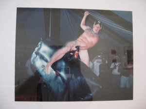 Adam Blumberg, The Bull Rider, C-Print, 20 x 24 inches (sorry for this reflective disaster of a photo)