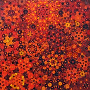 Bruce Pollock, a Philadelphia artist, makes mandala-like paintings. 