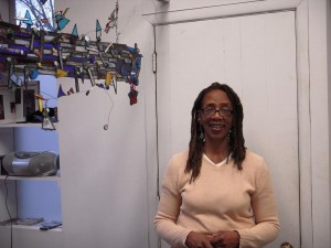 Celestine Wilson Hughes, in her 40th St. A.I.R. studio in West Philly.