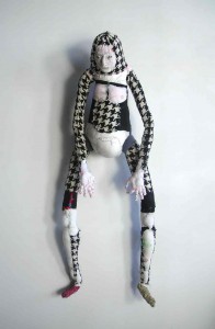 Christopher Davison, Black and White Figure, 2006. fabric, thread, wood, tape, pen on paper. This is in blogpix.
