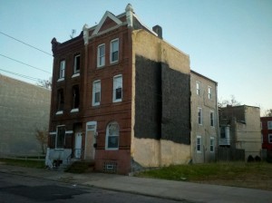 Dox Thrash Tribute mural, blacked-out at 2442 Cecil B. Moore Ave.