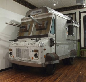 The Dufala brothers won last year's West Collection grand prize. Here's their 2007, Ice Cream Truck Tank, mixed media, 8’ x 6’ x 13’, on display at the West Collection's home, SEI Corporation in Oaks.