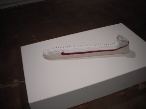 Special Air Mission 2800, 2009. rubber, vinyl, shoelaces. 6 x 4 x 32"