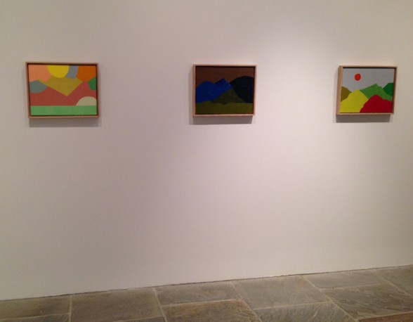 Etel Adnan, selection of paintings, 2013, oil on canvas