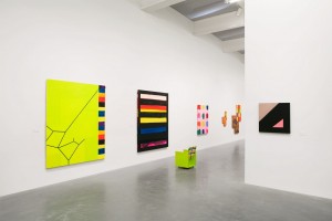 Mary Heilmann, installation with chair, from her show at the New Museum in 2008. photo courtesy of The New Museum.