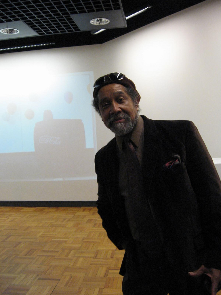 Barkley Hendricks, photo by Libby, taken last March at University of Pennsylvania where the artist gave a talk.