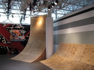 Ryan Humphrey's Fast Forward installation includes ramps for BMX tricks that he will use in a demo on June 26.