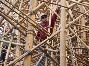 Finishing the Starns’ Big Bambú at the MACRO Testaccio, Rome