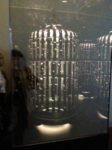 James Weingrod's spinning birdcage in a glass cage at Napoleon
