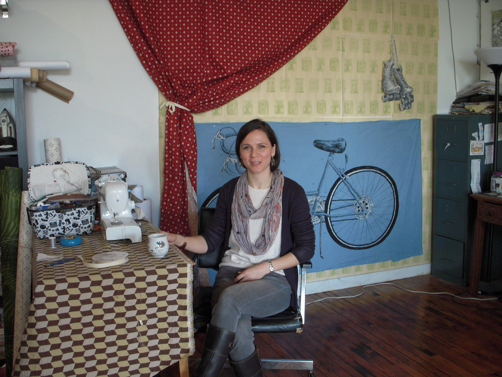 Kay Healy, at her studio in 2013, when we interviewed her for a podcast.