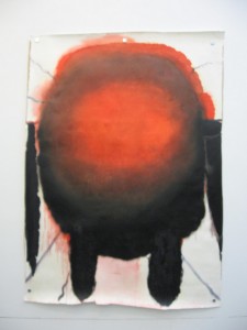 Kerstin Bratsch, Untitled 2 from Psychic series, 2006 oil on paper, 72 x 100 inches 