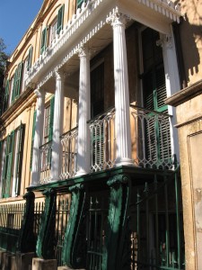 This is the balcony where the Marquis de Lafayette addressed the people of Savannah. He stayed in this house, the Owens-Thomas House, in 1825.