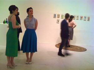 Laura Hricko, Interface(ing), performance using antique sewing patterns and hand-made garments, dimensions variable, 2007