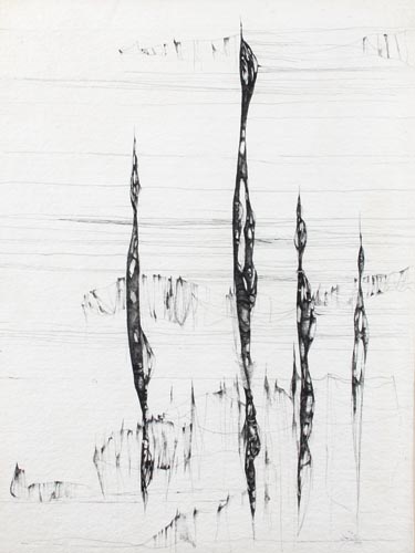 Leon Kelly Vista of Solitude (1945) pencil on paper, 15 x 11 in. 