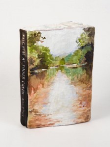 Jennifer Levonian, “Pilgrim at Tinker Creek,” gesso and watercolor on carved foam, 8 1/2 x 6 1/8 x 3 1/2 in.