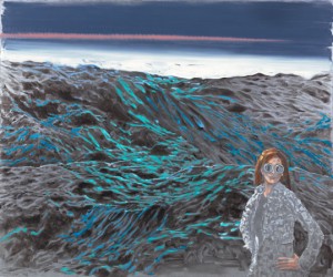 Ena Swansea, Don't Bother Me With That Ocean, 2012. Oil on graphite on linen, 228.6 x 274.32 cm. 