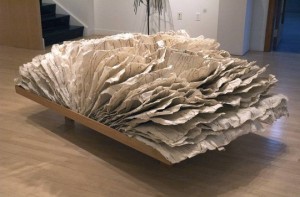 Elizabeth Mackie ‘Bed of Rapunzel’ (2006) handmade paper, wire and wood