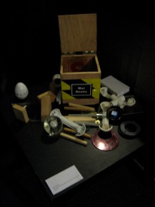 Brandon Joyce, Mini Mambo travel kit, a detail of Joyce's Unique Concepts installation at Pifas