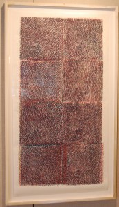 Samantha Dylan Mitchell, Pillar I, woodblock monoprint on Okawara, 54 x 27 in.