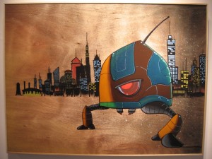 Robert Morgan, Untitled Bot, acrylic on panel