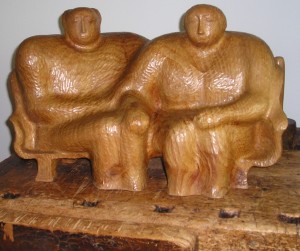 On Making Lots of Woodchips - Evelyn Keyser at 87 7 Evelyn Keyser, Albert and Victoria, 1968, made from one half of a pine tree crown