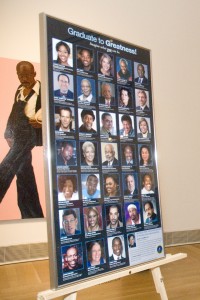 The poster includes Hendricks (third face in second row) along with Will Smith, Dawn Staley, and Kevin Eubanks, to name just a few of the 33 pictured.