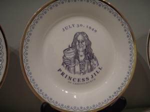 Duke Riley, Princess Jill commemorative plate