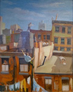 Louis Ribak, City Rooftops, 1930, oil on canvas