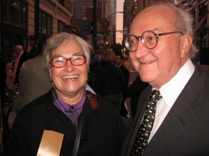 Andrea snapped this picture of Joe Rishel and me. The ribbons made everyone feel happy! photo by Andrea Kirsh