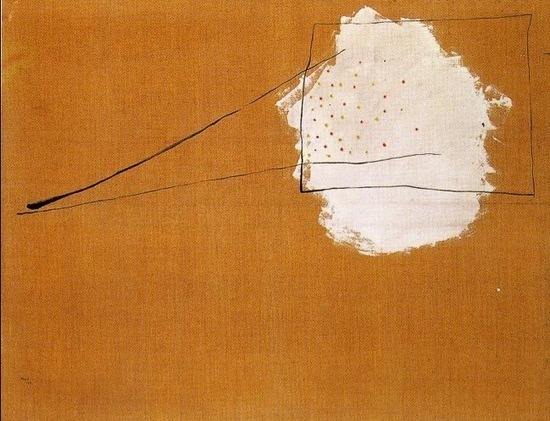 Joan Miro Untitled Painting (1927). Oil and aqueous paint on sized canvas, 44 11/16 x57 ½ in., PMA.