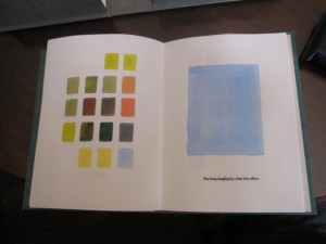 An open page from one of Blackson’s artist’s books.