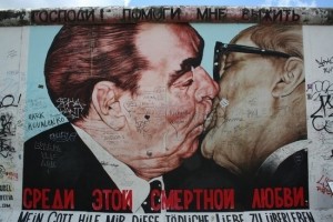 East Side Gallery, Berlin Wall, Mural by Dmitri Vrubel, 1990/2006