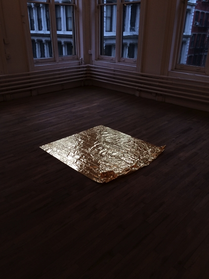 Gold Field, Roni Horn, 1980-82, pure gold foil, collection of the artist.