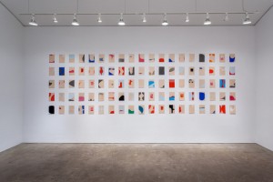 sketch, Installation view (2013), 95 drawings, mixed media on paper 9 x 6 inches each.