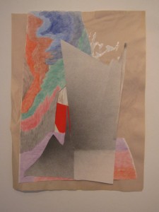 Caroline Santa, "Prohibited by Underlying Instabilities," gouache, colored pencil on paper, 24 x 18 in.