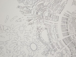  Colin Keefe, Mycelia, ink on paper (detail)
