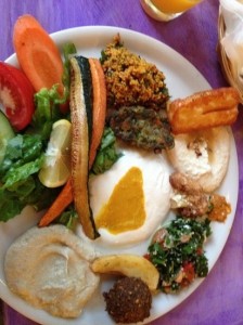 Vegetarian Platter from Syrian Cafe, Yarok, Mitte, Berlin