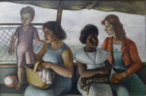 Simka Simkhovitch, Island Beach Ferry, 1940, oil on canvas 