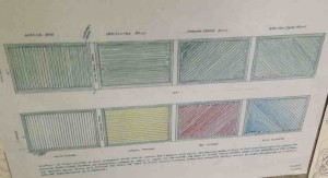 Sol LeWitt drawing for his gardens in Fairmount Park.