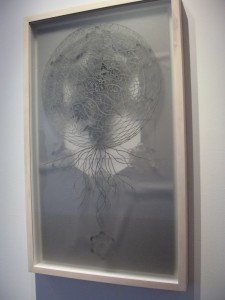 Hunter Stabler, Thelemic Yggdrasil, Ink and graphite on hand-cut paper mounted on plexiglas 42.5 x 25.5 inches 2009