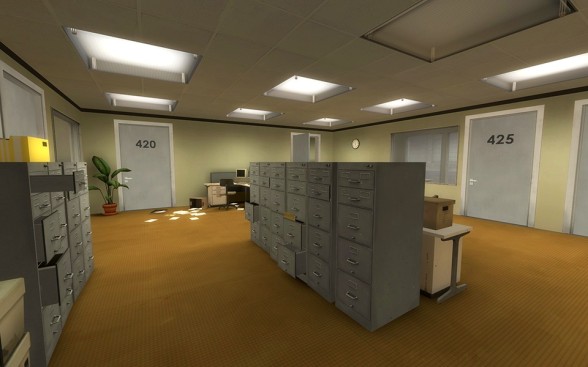 The Stanley Parable, the office, a screenshot